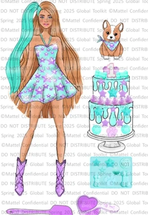 Barbie Festdukke med 10 Overraskelser – Brunette Model