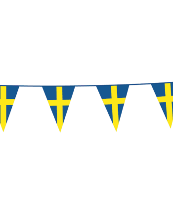 Sverige Flagguirlande 3,6 Meter til Festlige Anledninger