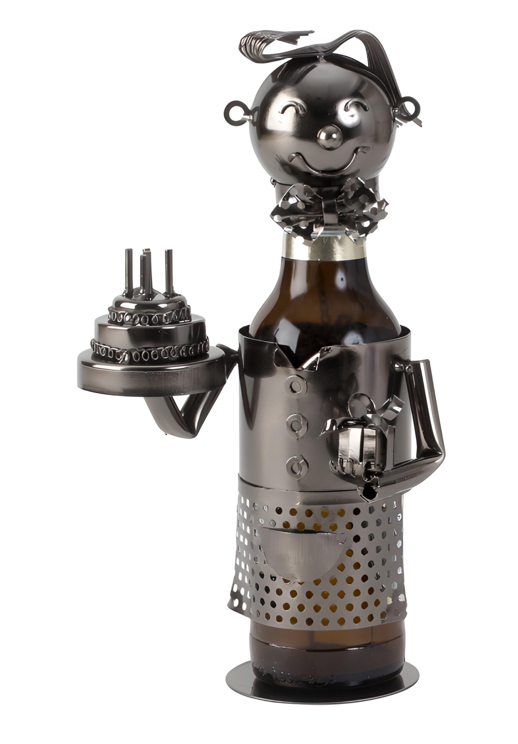 Sølv Metal Flaskeholder til Festlige Begivenheder