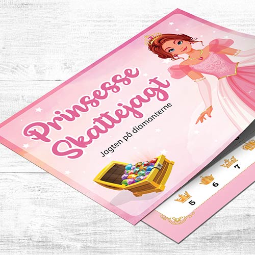 Prinsesse Skattejagt til Børnefødselsdag med Diplom