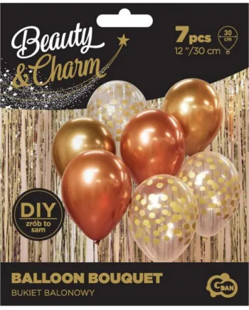 Elegant Guld og Kobber Ballonbukket til Festen!