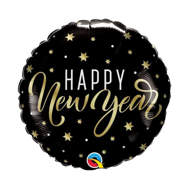 Folieballon 45cm Ampquotgodt Nytårampquot Guld Stjerner - Godan 588477984