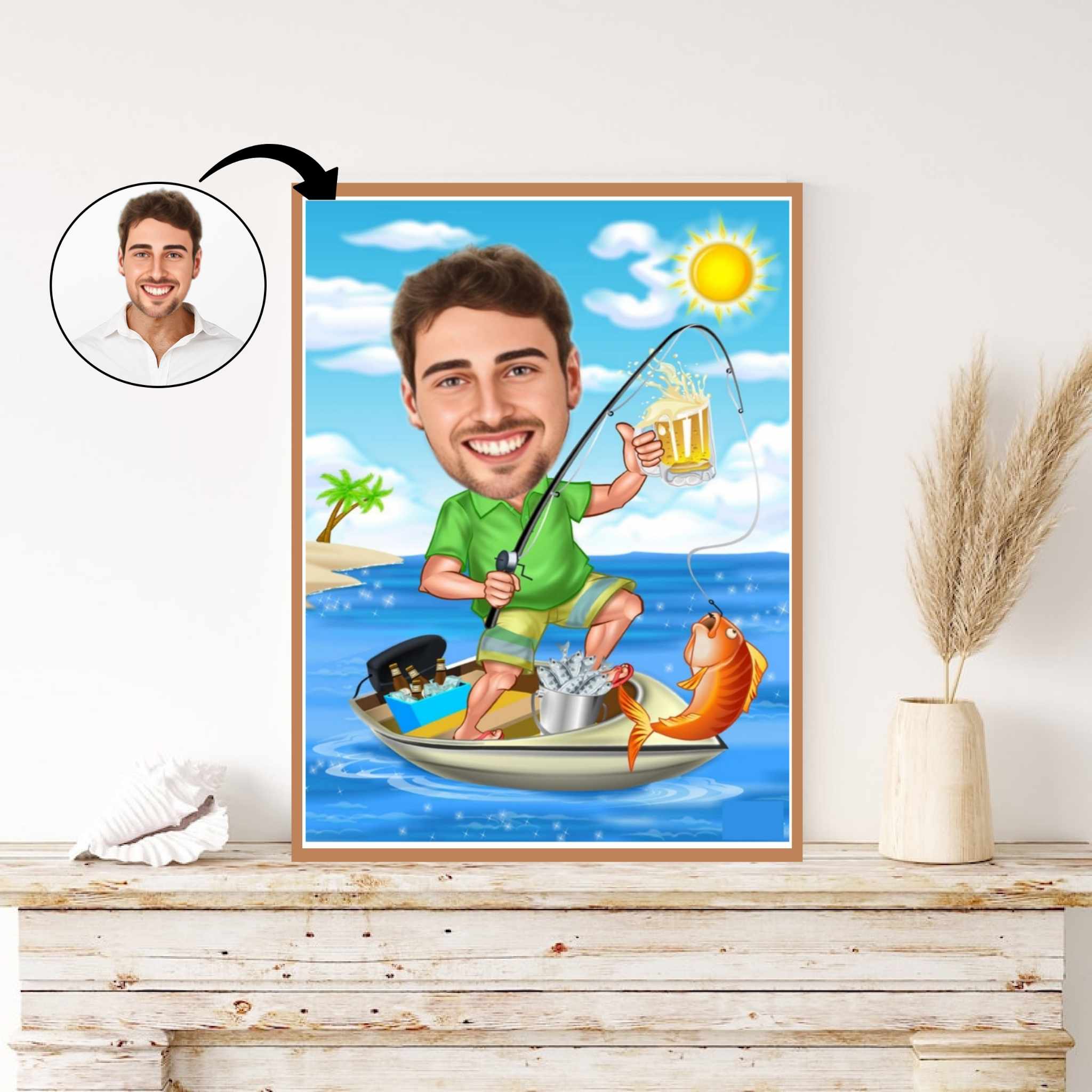 Fødselsdag Tema27 Person Karikaturtegning Efter Dine Fotos - Just Karikatur 588477984