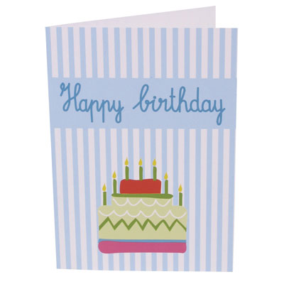 Happy Birthday Kort Lyseblå - 588477984