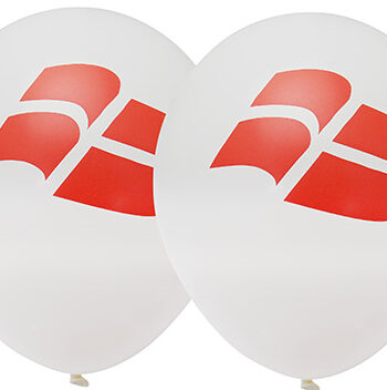 Hvid Balloner Med Dannebrog Printet Flag 8901501 Stk - 588477984  - 5704378978521