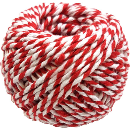 Hvid Bomuldssnor Gavebånd Rød - 588477984 - 5704378989664