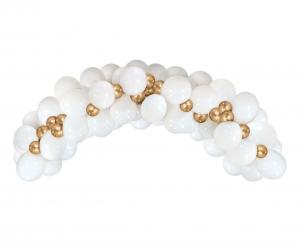 Hvid Ballongirlande & Guld Stk - Godan 588477984  - 5902973168563