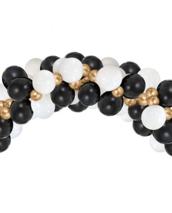 Hvid Ballongirlande Guld Sort Stk - Godan 588477984  - 5902973168327