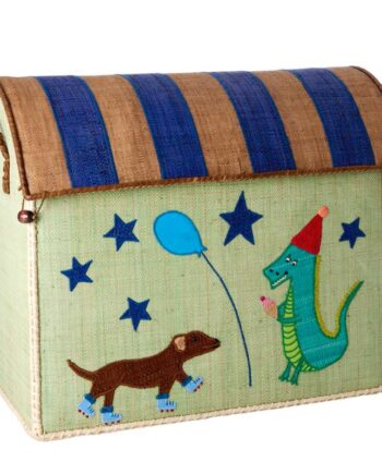 Grøn Rice Raffia Opbevaringshus Party Animal Stor - Rice 588477984  - 5708315229998