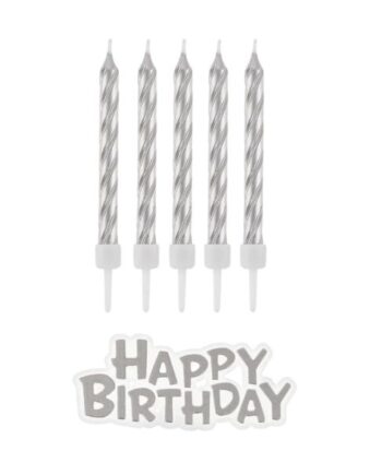 Fødselsdagslys & Happy Birthday Sølv Stk - Godan 588477984  - 5902973159707