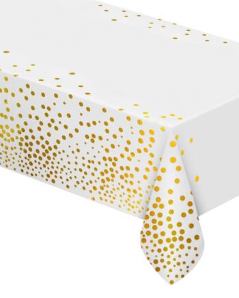 Hvid Folieborddug & Med Guldprikker 137x183 - Godan 588477984  - 5902973173154