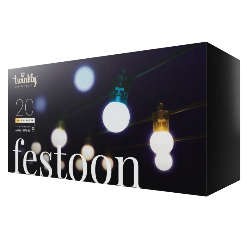 Twinkly Festoon Party Lights Lyskæde 20led Aww G45 Bulbs - Twinkly 588477984 - 8056326678227